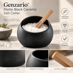 Genzario™ Sculptural Ceramic Kitchen Vessel — Organic Modern Salt Cellar & Decorative Container