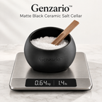 Genzario™ Sculptural Ceramic Kitchen Vessel — Organic Modern Salt Cellar & Decorative Container