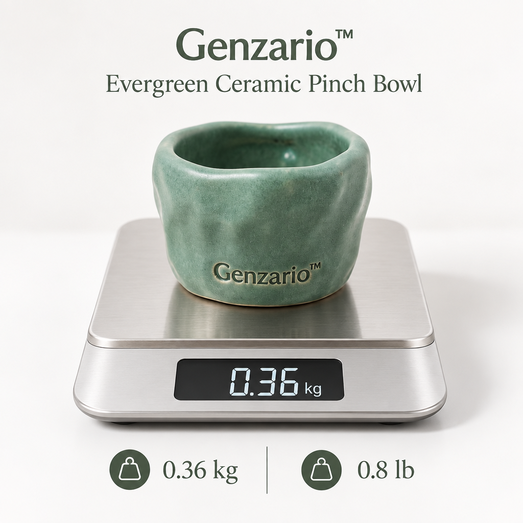 Genzario™ Sculptural Ceramic Serving Bowl — Organic Modern Vessel for Elegant Kitchen Styling