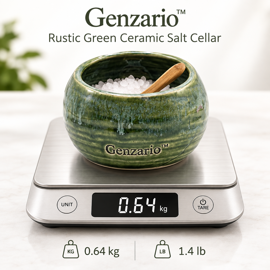 Genzario™ Sculptural Ceramic Condiment Bowl — Organic Modern Kitchen Vessel for Everyday Styling